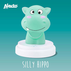 SILLY HIPPO Silly hippo led nachtlampje nijlpaard blauw